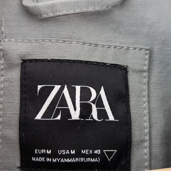 Zara Men's cotton canvas jacket - Picture 5 of 15
